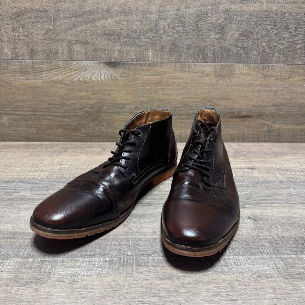 Steve Madden Brown Leather Chukka Boots Men's Size 12